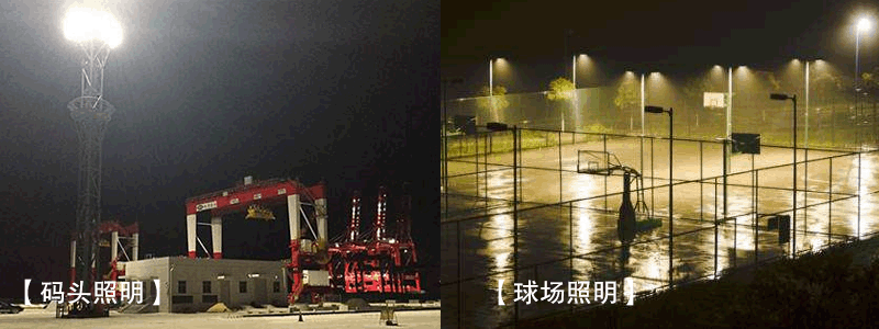 LED企鹅防眩泛光灯应用于篮球场和码头花季传媒黄版下载照明效果