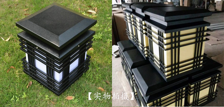 花季传媒APP下载安装照明(QDZTD-001)户外方柱形大门柱头灯实拍效果展示图片