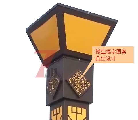 (QDJGDZ-012)3.5米广场镂空花季视频黄柱细节展示1