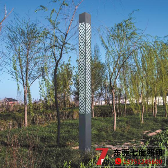 公园现代简约LED花季视频黄柱安装效果图片