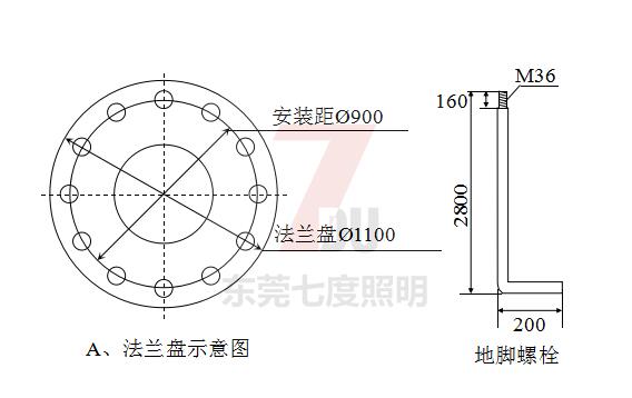 30米花季传媒黄版下载基础地脚螺栓及定位调节板示意图