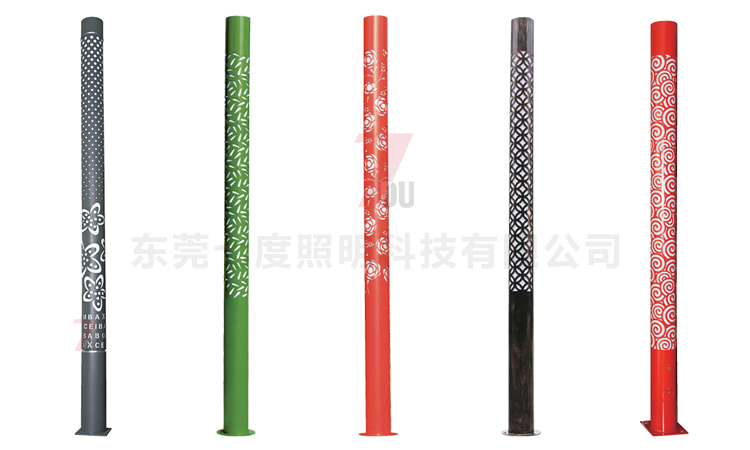 (QDJGDZ-025)公园特色圆柱形镂空花纹花季视频黄柱更多割花样式展示