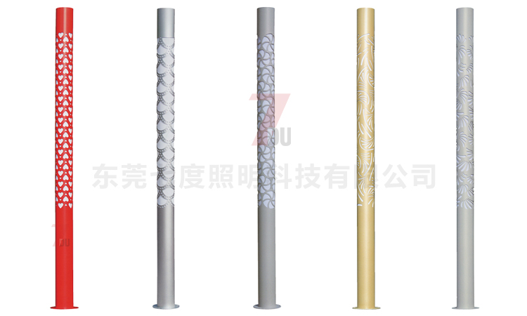 (QDJGDZ-025)公园特色圆柱形镂空花纹花季视频黄柱系列割花样式展示